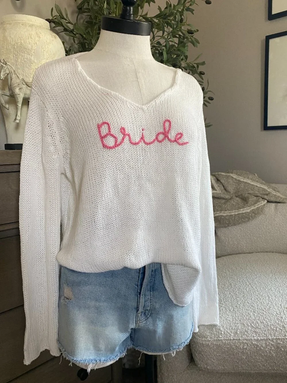 Wooden Ships | Bride V-Neck Cotton Sweater